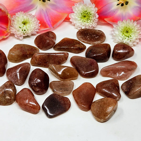 Red Aventurine Tumbled Stones - It Helps You Get Shit Done