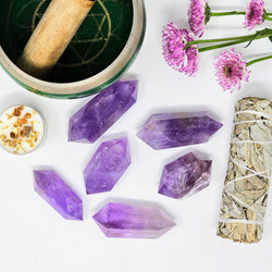 Amethyst Double Terminated Points - To Send And Receive Energy