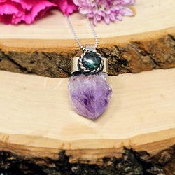 Amethyst & Chrysocolla Necklace - To Unleash Your True Power