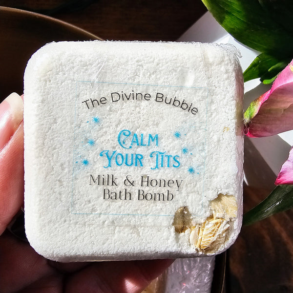 Calm Your Tits 🥛🍯🛀 Milk & Honey Bath Bombs