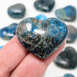 Blue Apatite Pocket Hearts - Lifts Your Mood & Balances Your Emotions