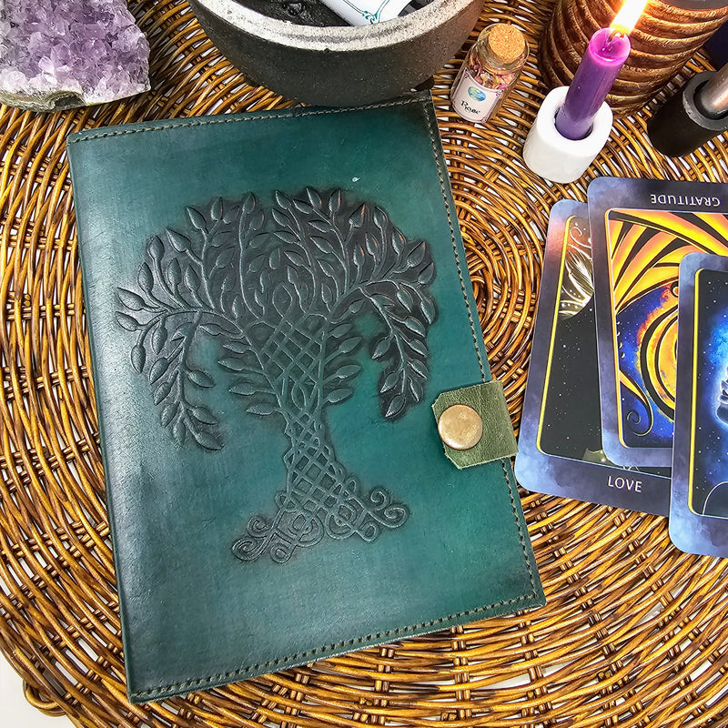Embossed Leather Journal With Tree - A Sacred Space To Hold Your Truth