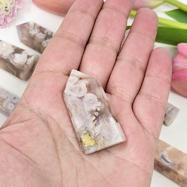 Flower Agate Mini Points - Find Courage & Life's Magic