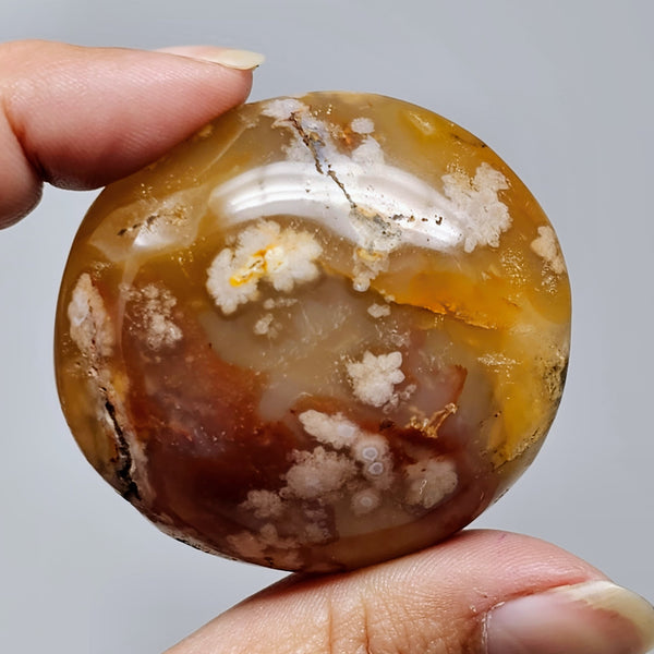 Flower Agate Palmstones - Embark On Your Journey With Confidence