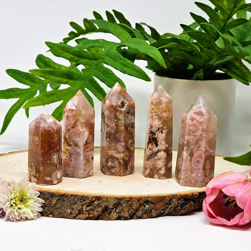 Flower Agate Points - Connecting You To Courage