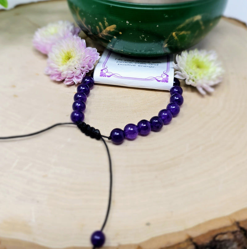 Purple Agate Bracelets - For Peace and Calm One The Go