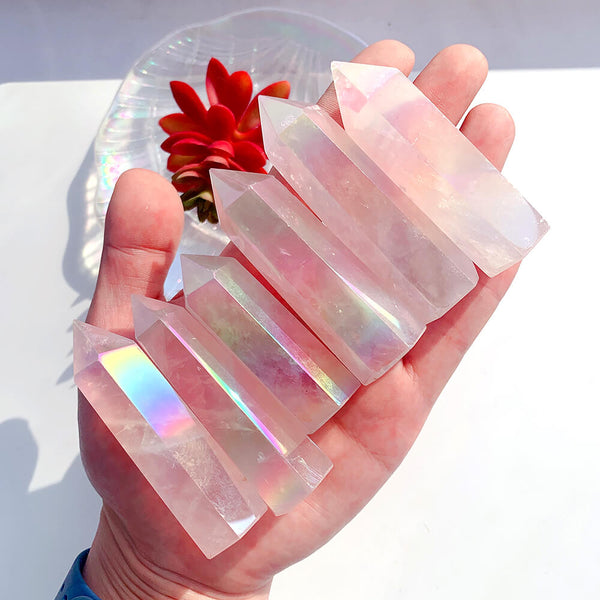 Angel Aura Rose Quartz Points - To Discover a soul-Refreshing Love