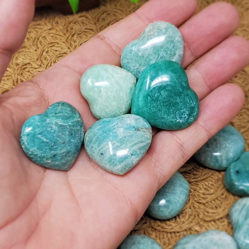 Amazonite Pocket Hearts - Renewed Clarity And Guidance