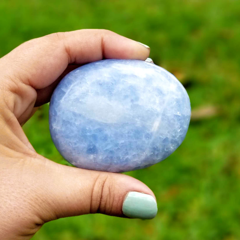 Angelite Palmstones - To Connect With The Divine