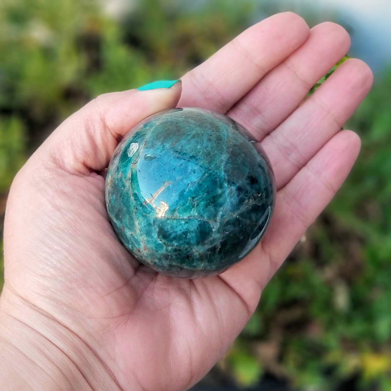 Blue Apatite Spheres - Give A Voice To Your Truth
