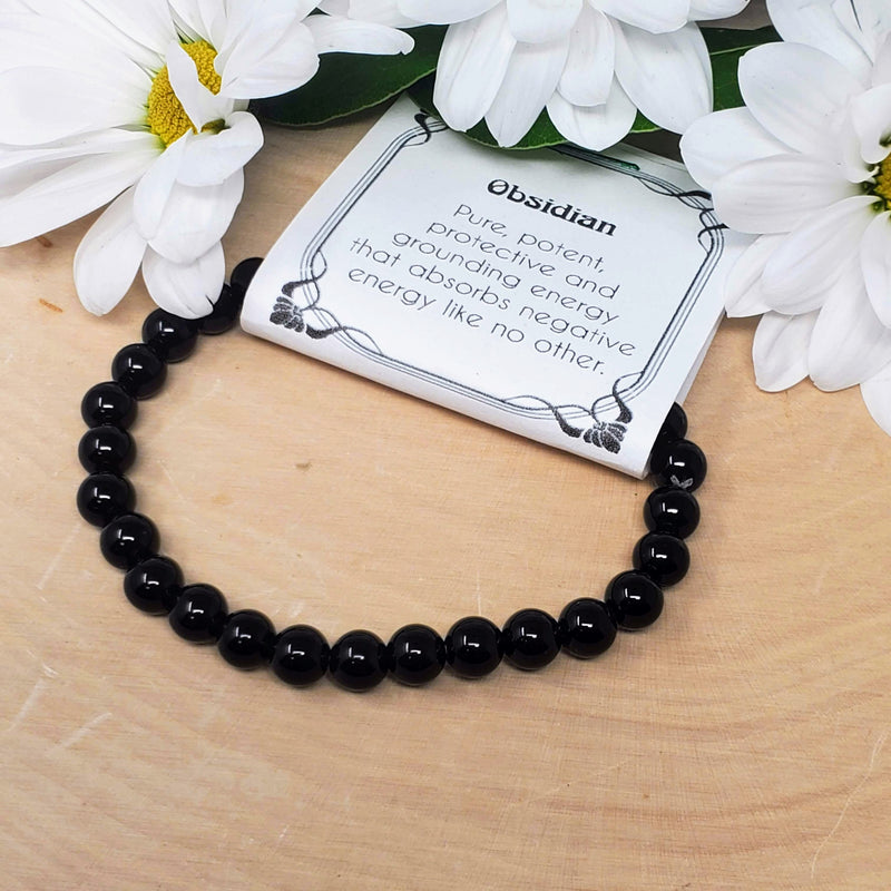 Black Obsidian Bracelets - For Protection, and Clearing