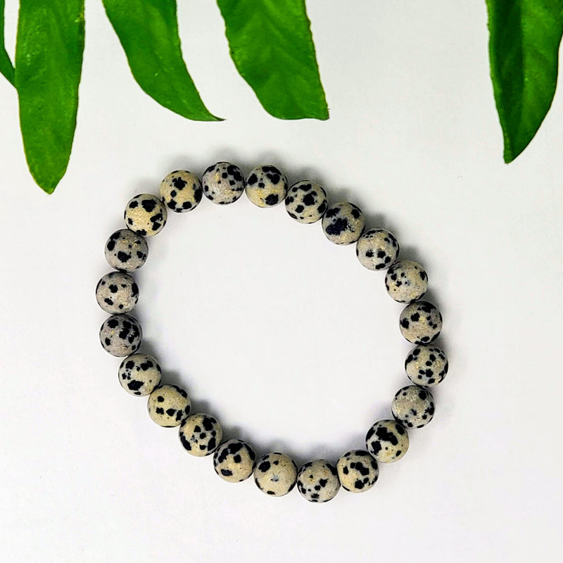 Dalmatian Jasper Bracelet at Rs 170/piece | Gemstone Bracelet in Khambhat |  ID: 2853324547612
