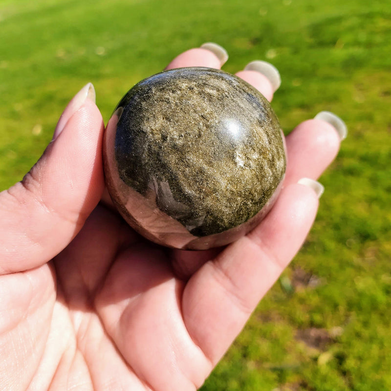 Gold Sheen Obsidian Sphere - To Help Release The Past