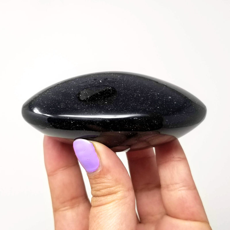 XL Gold Sheen Obsidian Palmstones - To Lett Go Of Buried Trauma