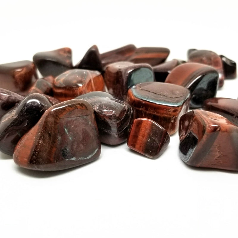 Red Tigers Eye Tumbled Stones - To Kick Procrastination Out